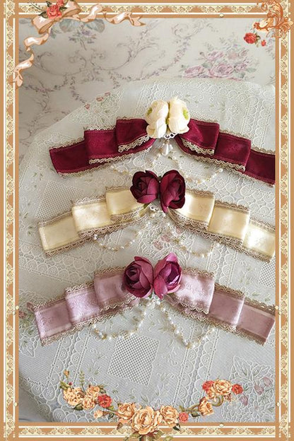 Infanta - Doll House - Sweet Lolita Accessory Bow Rose Brooch