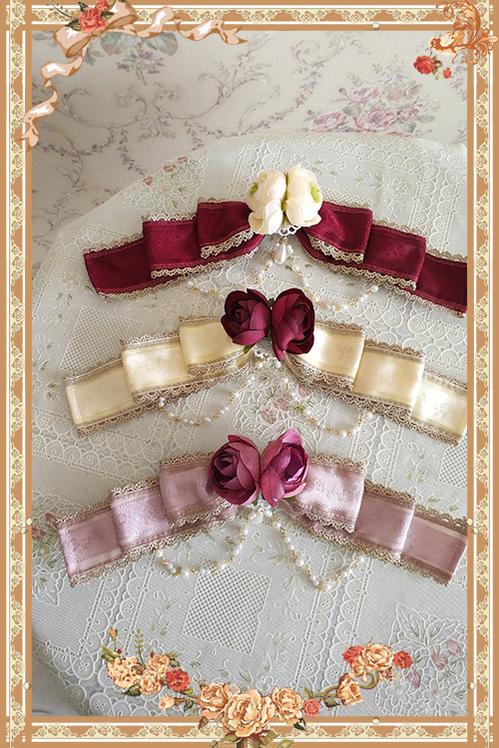 Infanta - Doll House - Sweet Lolita Accessory Bow Rose Brooch