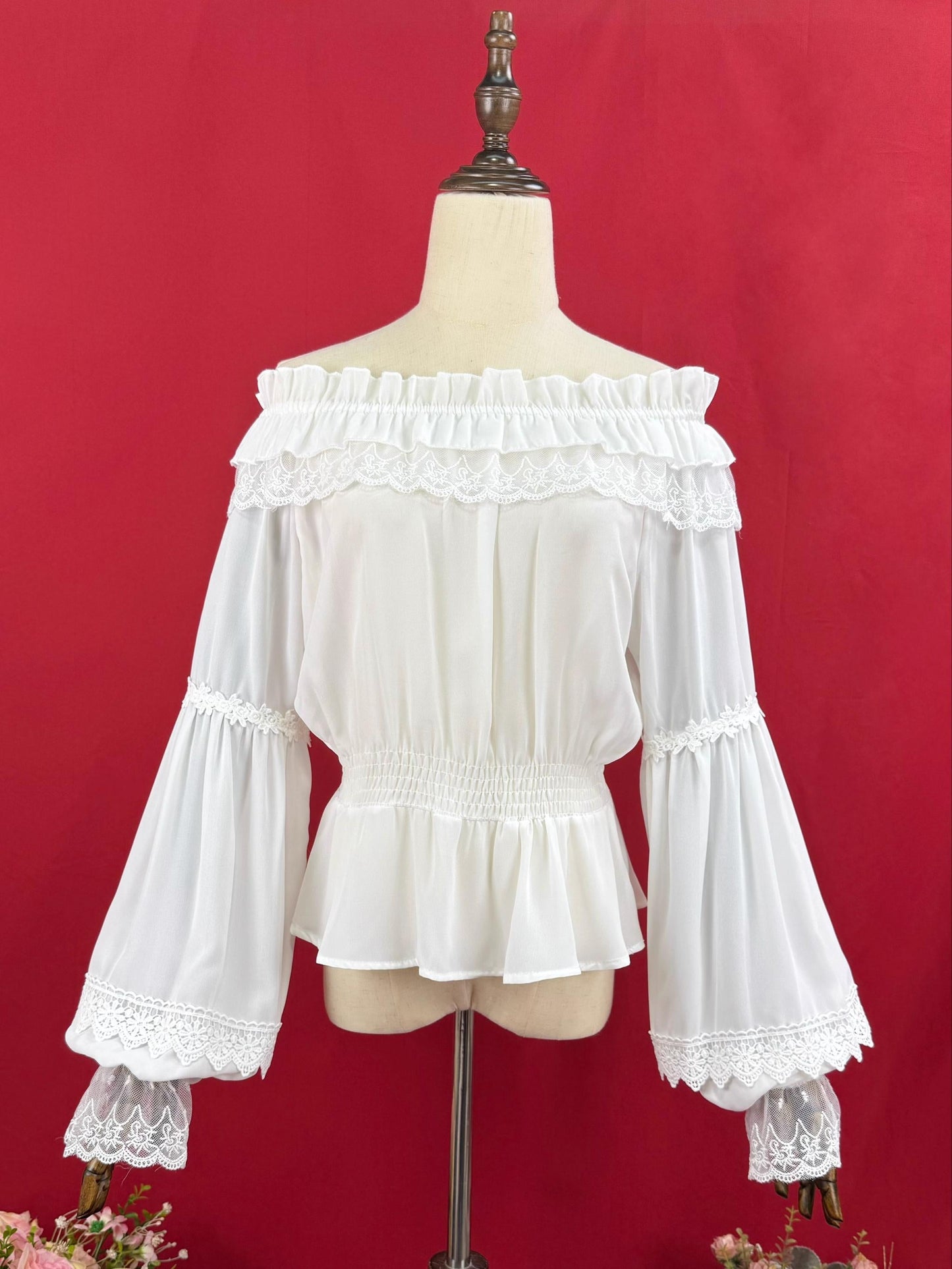 DMFS Lolita - Chiffon Off-Shoulder Classic Lolita Blouse