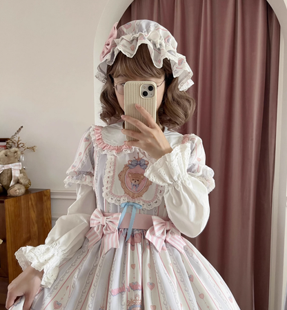 Eternity Spring - Barbie Bear - Sweet Lolita Bear Print JSK and OP