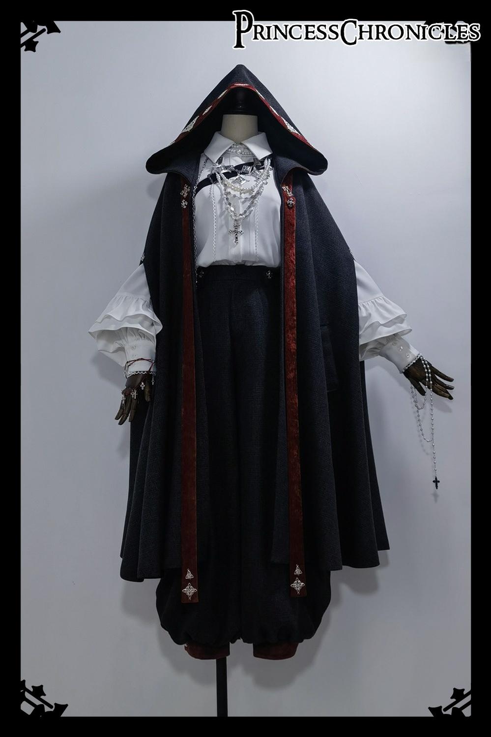 Princess Chronicles - Divine Covenant - Retro Ouji Lolita Pants Suit Male Lolita Long Cape