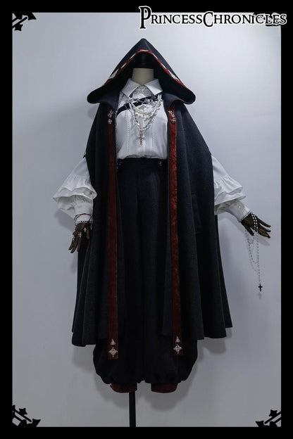 Princess Chronicles - Divine Covenant - Retro Ouji Lolita Pants Suit Male Lolita Long Cape