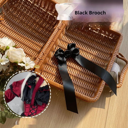 Uncle's Workshop - Stacked - Lolita Accessory Set Hairband Bow Trailing Brooch Choker