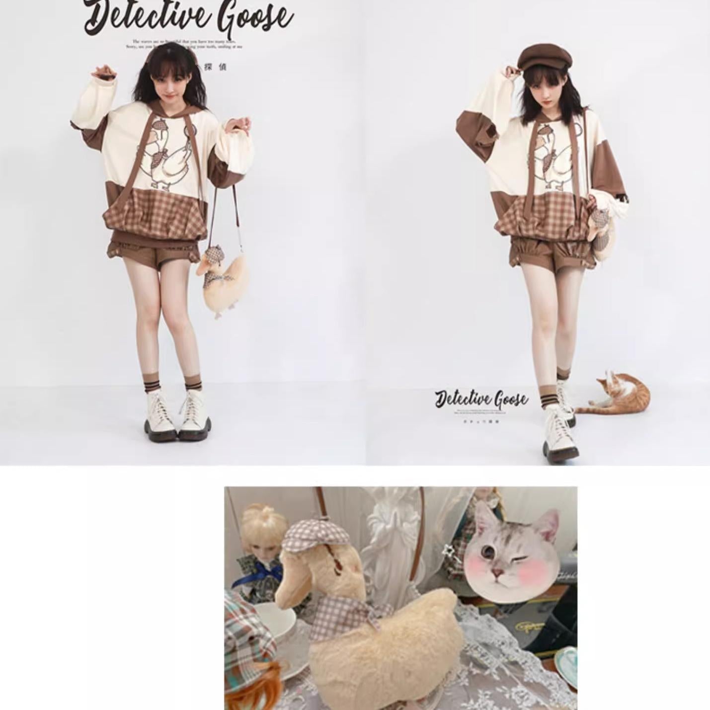 Piggy Bun - Famous Detective Goose - Kawaii Lolita Bag and Hat