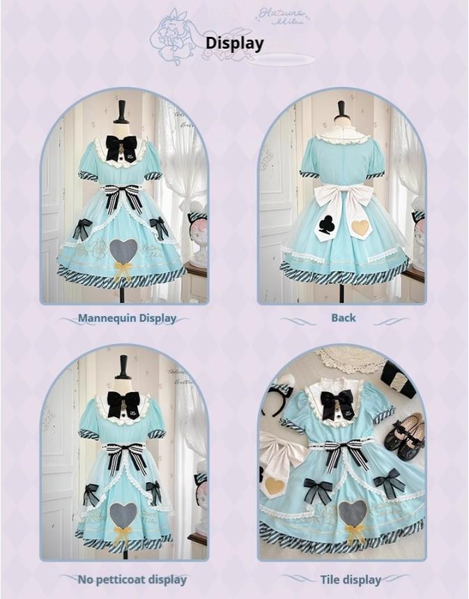 Confession Balloon - Alice in Wonderland - IP Collab Sweet Lolita OP Dress and KC