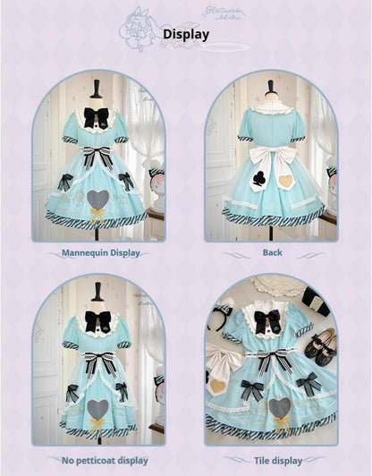Confession Balloon - Alice in Wonderland - IP Collab Sweet Lolita OP Dress and KC