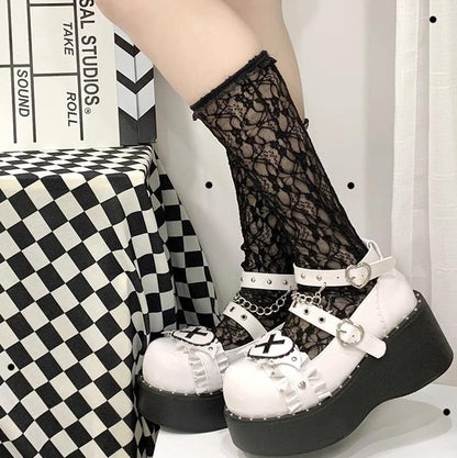 Beauty Bunny - Sweet Academy - Gothic Lolita Shoes Thick Sole Y2K Lolita Shoes