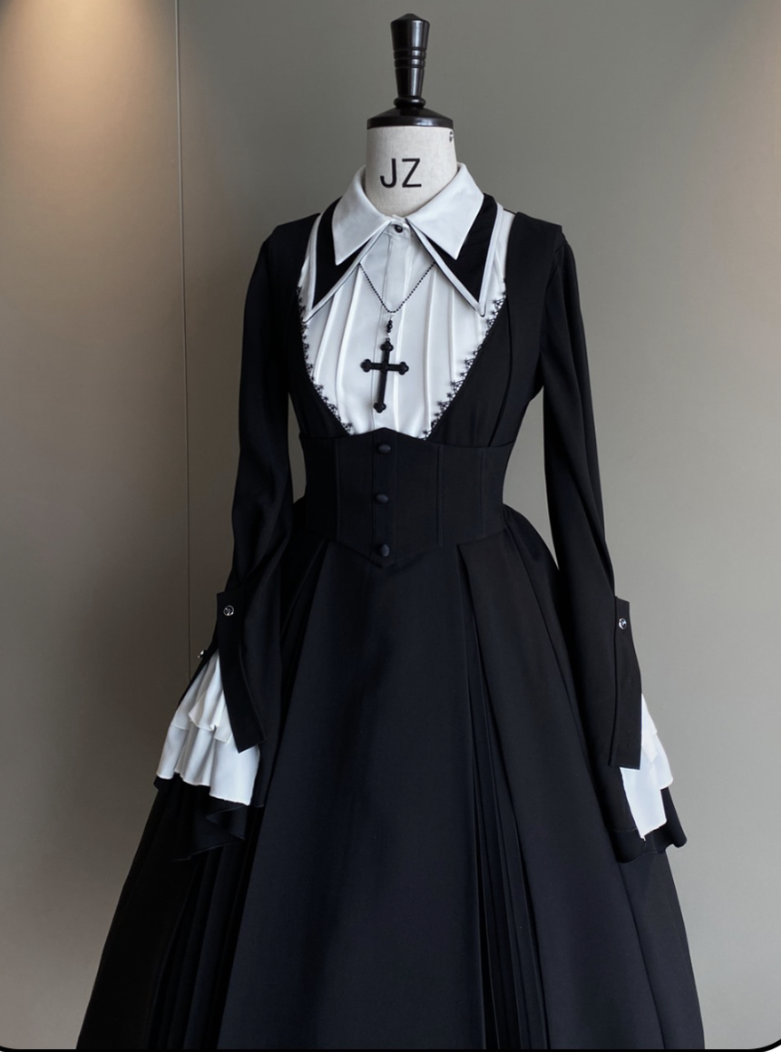 Susin Lolita - Cross Praise - Nun Style Gothic Lolita Dress and Blouse