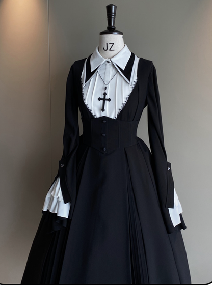 Susin Lolita - Cross Praise - Nun Style Gothic Lolita Dress and Blouse