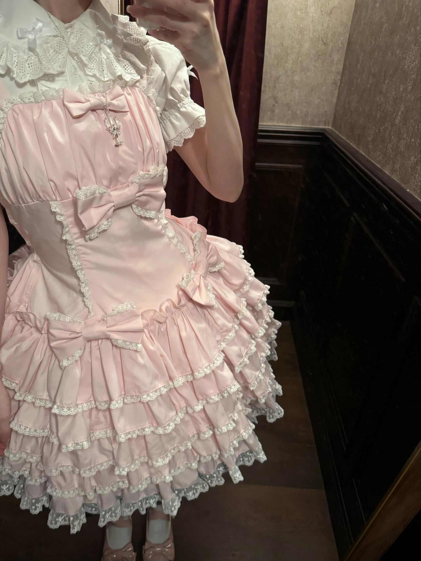 Nn Star - Half Sugar Ism - Sweet Lolita JSK Low Waist Dress With Tiered Hem