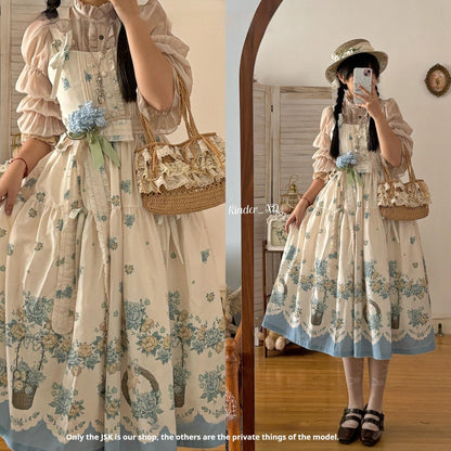 DreamWhale - Floral and Bird Series - Classic Lolita JSK Suit Floral Print Dress