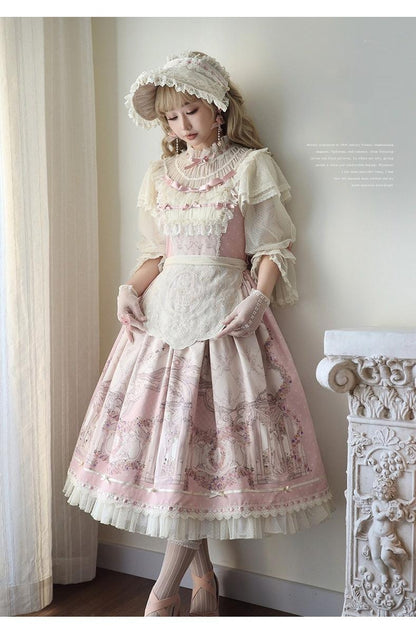 Urtto - Rococo - Spring Vintage Doll Lolita OP Dress with Light Upper