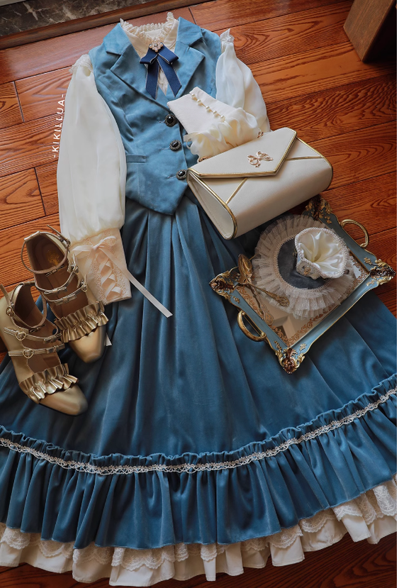 Miss Point - Rose Doll - Elegant Lolita Skirt High Waist Fishbone SK