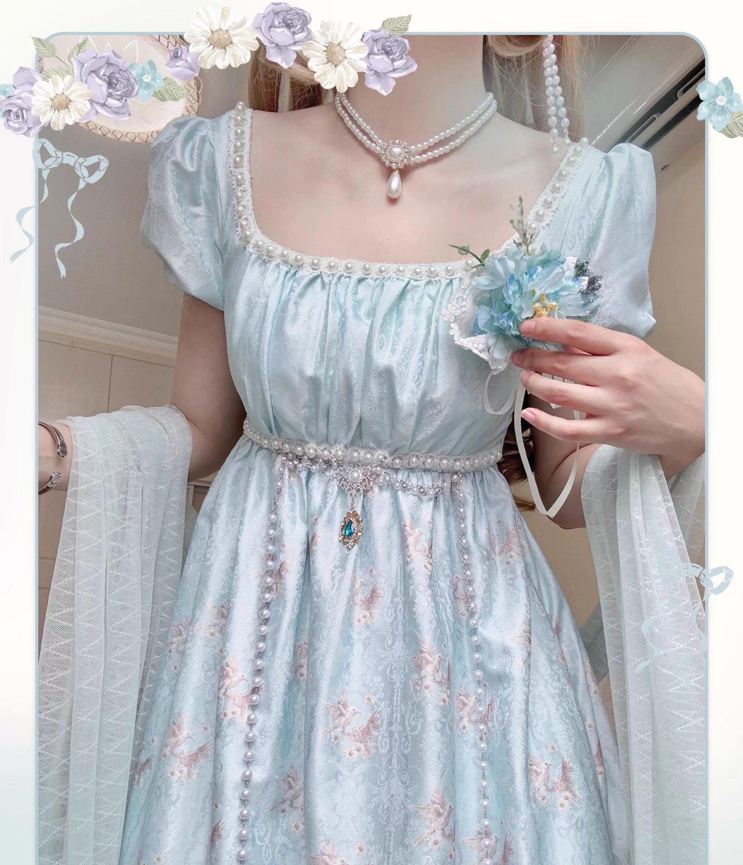 MeowMeow - Nayi Spring - Empire Waist Elegant Lolita OP Dress