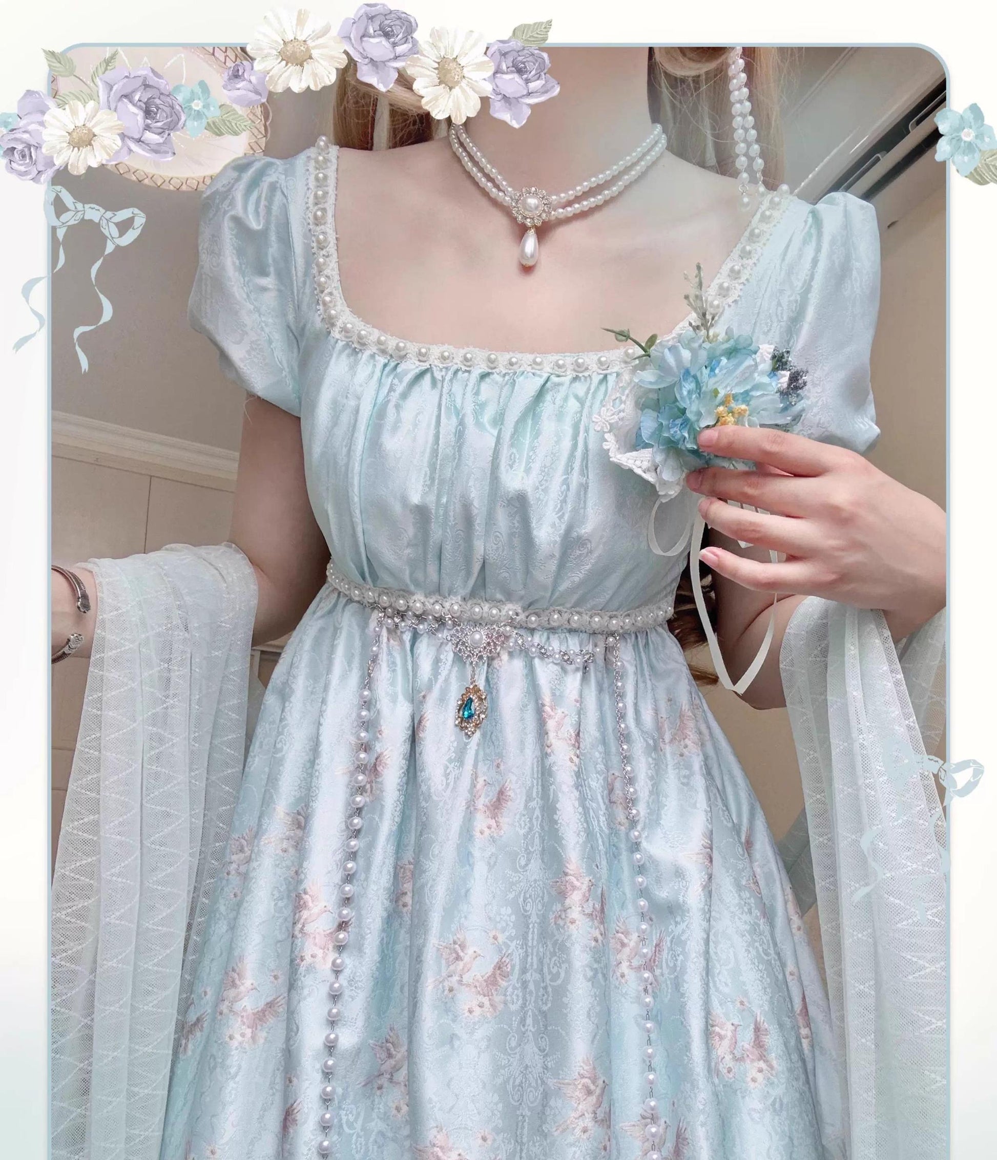 MeowMeow - Nayi Spring - Empire Waist Elegant Lolita OP Dress