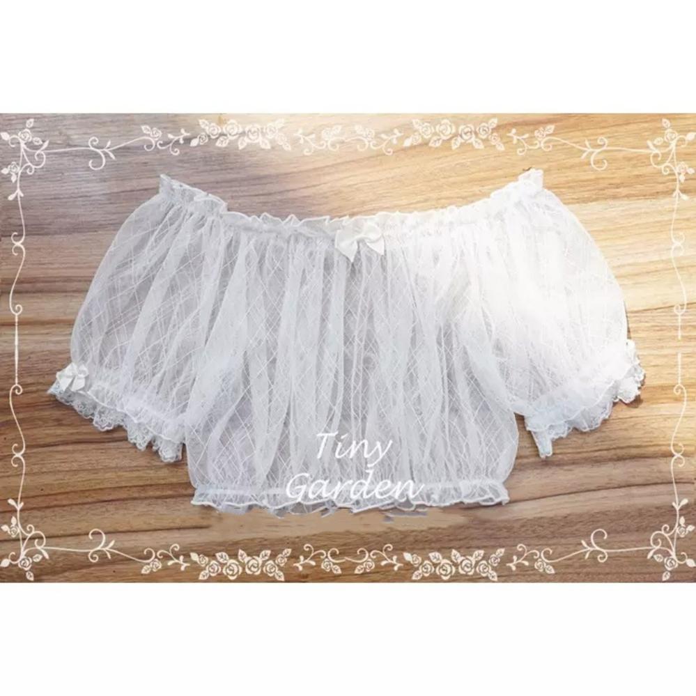 Tiny Garden - Summer Refreshment - Elegant Lolita Summer Lace A-line Neckline Blouse