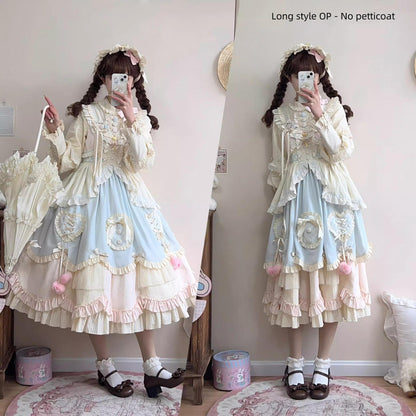 Uncle's Workshop - Sleep Macaron - Sweet Lolita OP Dress Solid Color Dress