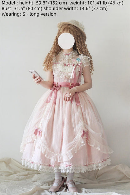 Uncle's Workshop - Fluttering Cherry Spring Strings - Cotton Sweet Lolita JSK Dress