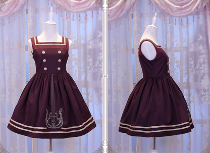 Chess Story - Magic Music School Series Fiddle Embroidery College Style Lolita JSK