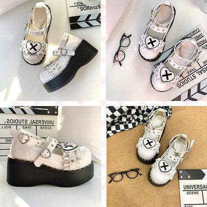 Beauty Bunny - Sweet Academy - Gothic Lolita Shoes Thick Sole Y2K Lolita Shoes