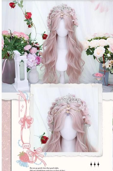 Dalao Home - Di - Daily Lolita Wig Long Curly Hair Figure-eight Bangs