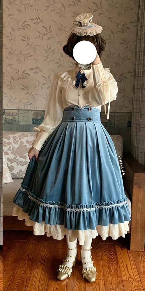 Miss Point - Rose Doll - Retro Lolita Vest Velvet Lolita Waistcoat