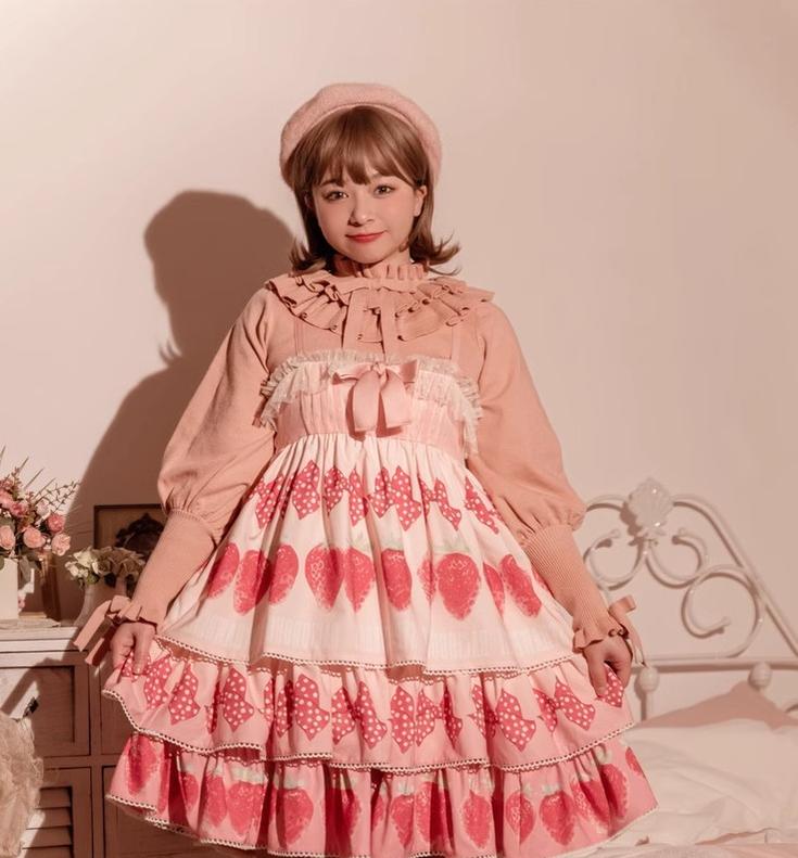 Miaoplus - Sweet Lolita Knit Sweater Long Sleeve Winter Lolita Top