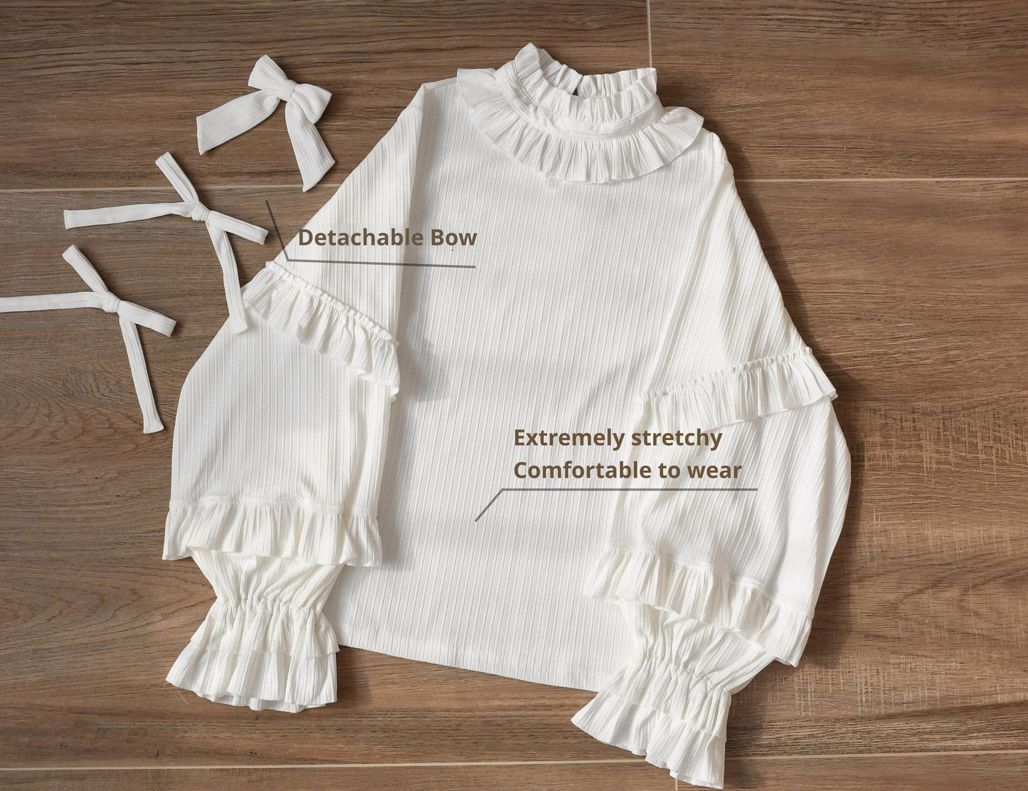 MIST - First Snow - Sweet Lolita Sweater Winter Puff Sleeve Knitting Innerwear