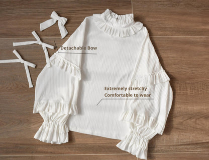 MIST - First Snow - Sweet Lolita Sweater Winter Puff Sleeve Knitting Innerwear