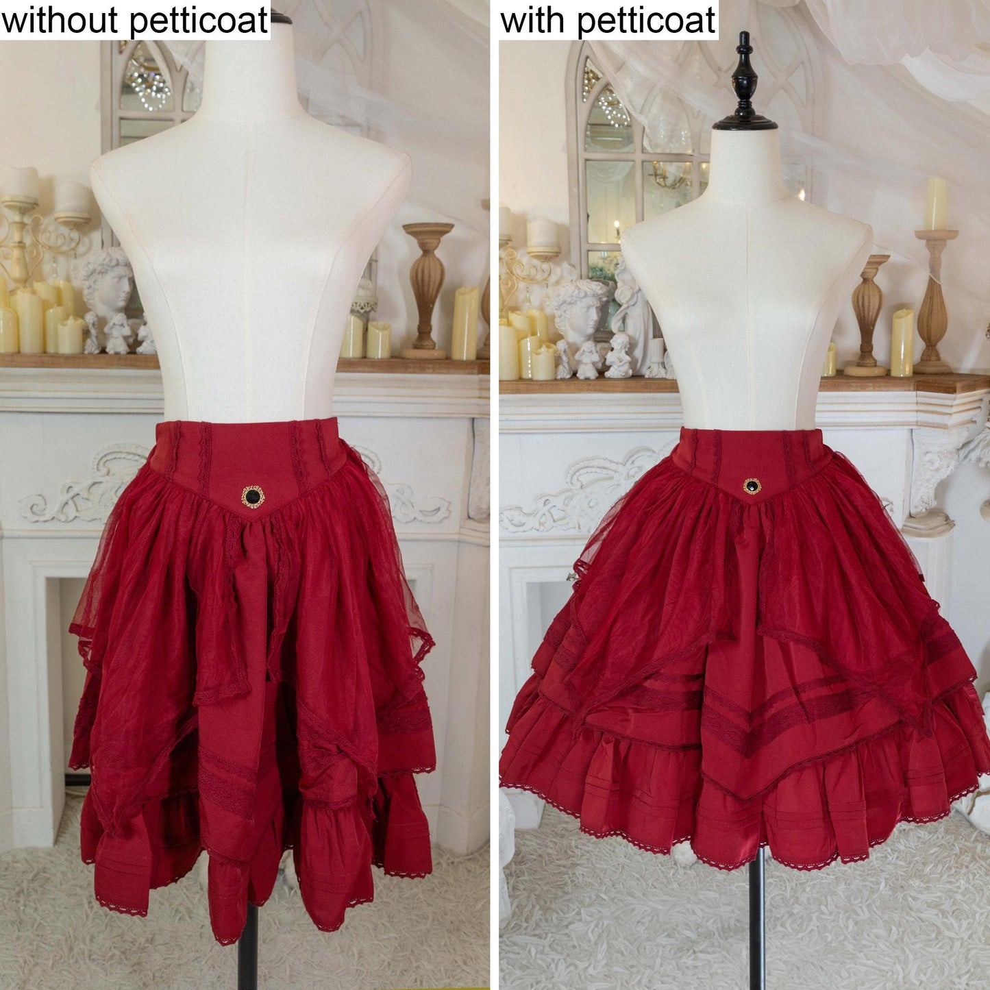 Noloria by 42Lolita -Upgraded 17.7 (45 cm) Organza Lolita Puffy Petticoat"