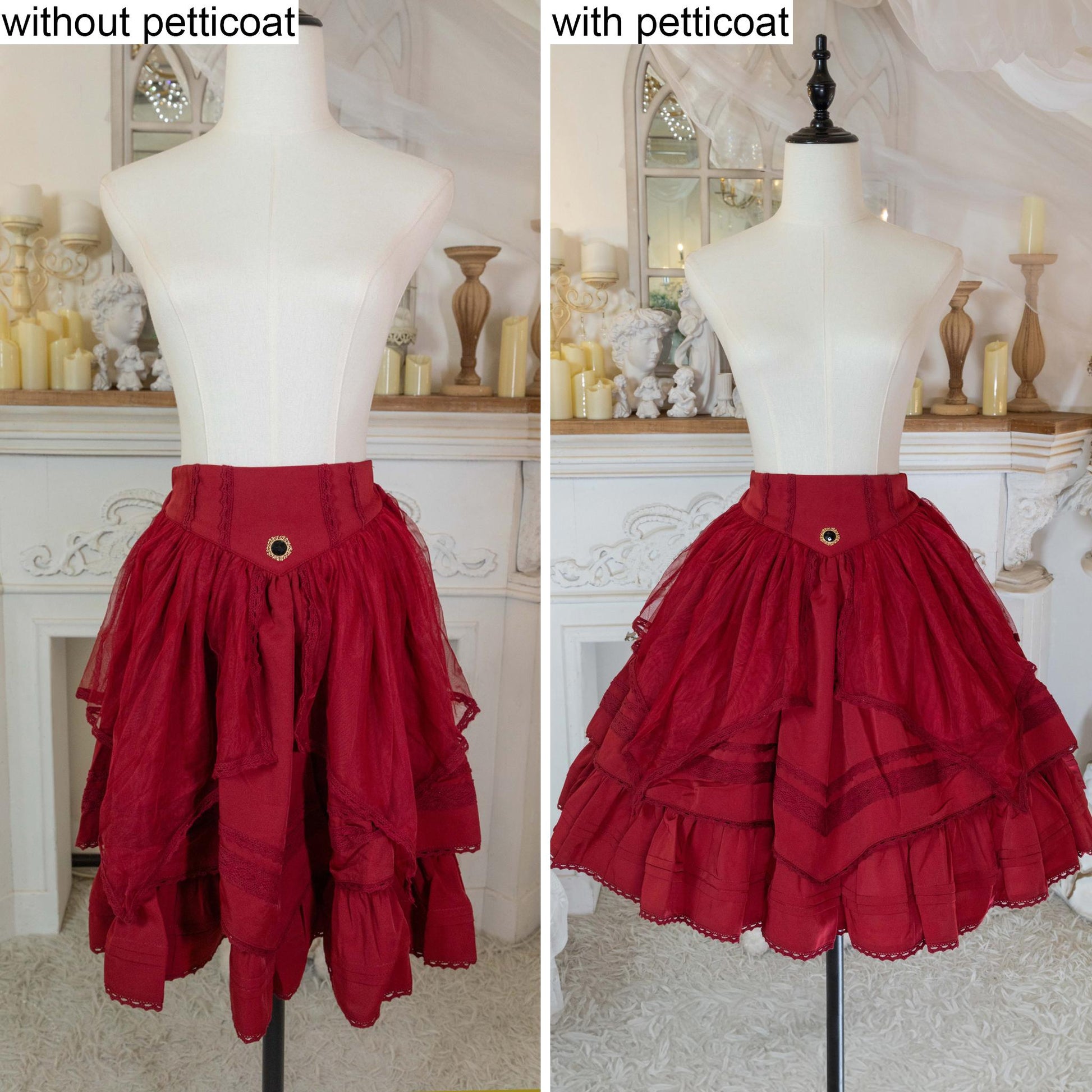 Noloria by 42Lolita -Upgraded 17.7 (45 cm) Organza Lolita Puffy Petticoat"