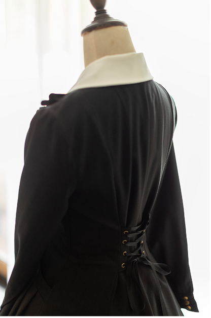 Forest Wardrobe - Winter Lolita Classic Front Open Stripe OP