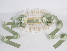 Xiaogui - Sweetie Zhi Fan - Country Lolita Lace French Straw Hat