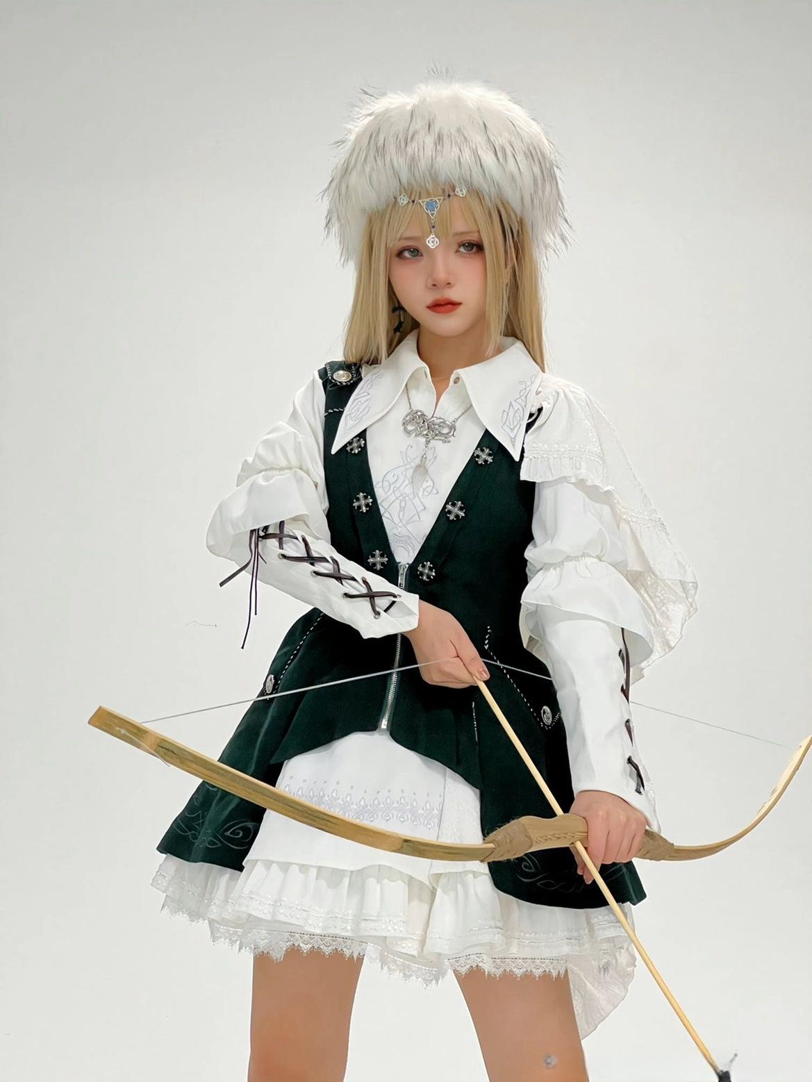 Wuyuzhe - Dragoon Knight 1.0 Version - Western Fantansy Style Suit Embroidery Dress Set Double-Sided Vest