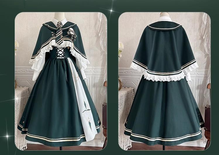 Letters from Unknown Star - Time Traveler - Winter Lolita Strap Skirt Long Sleeve Shirt