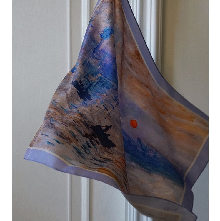 oil painting silk scarf