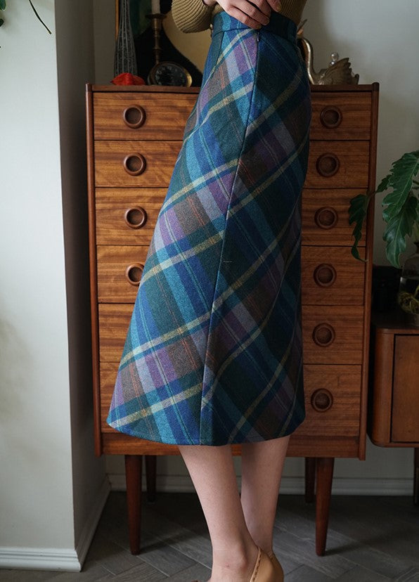 British plaid elegant skirt