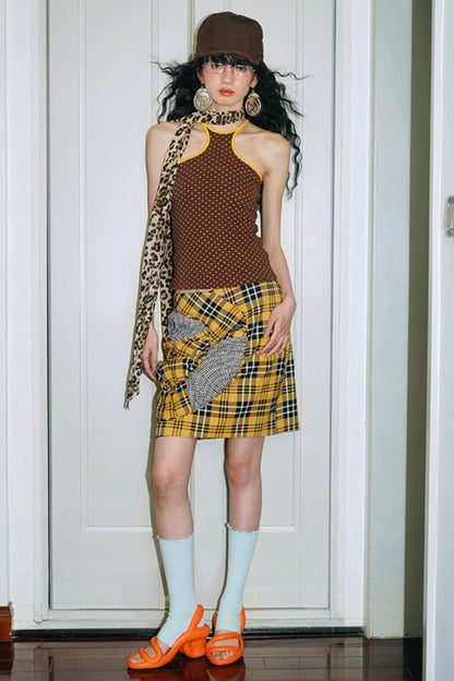 Vintage Dual-Sided Color Knit Tank Top