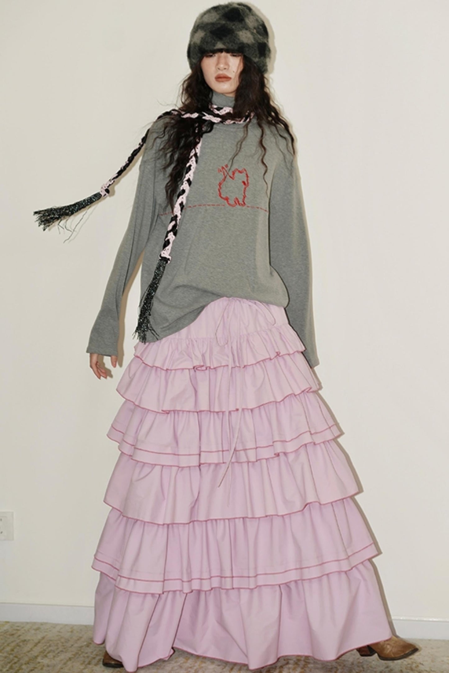 Casual Puppy Design Crewneck Top