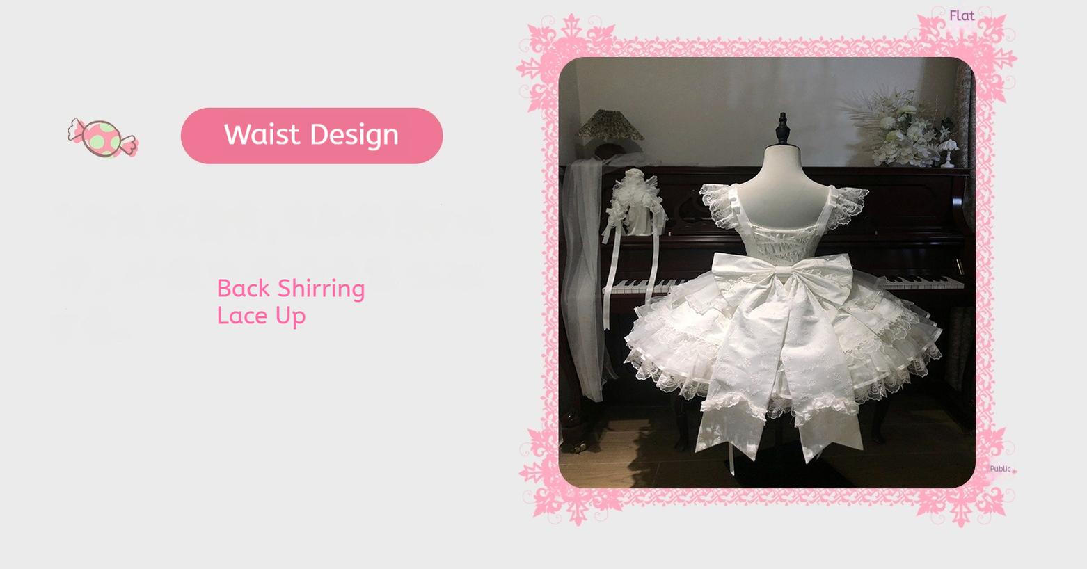 Sugar Girl- Fleeting Isle - Sweet Lolita Ballet Style Jumper Dress