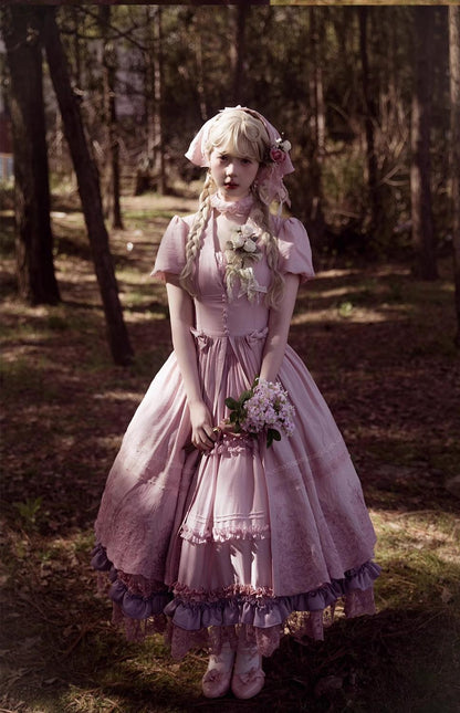 ZJstory - 14-line Poem Set - Classic Lolita Separate Dress Set Tiered Ruffles Skirt