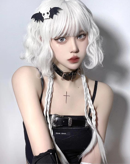 Pippi Palace - Lolita Curly Wig White Braid Wig