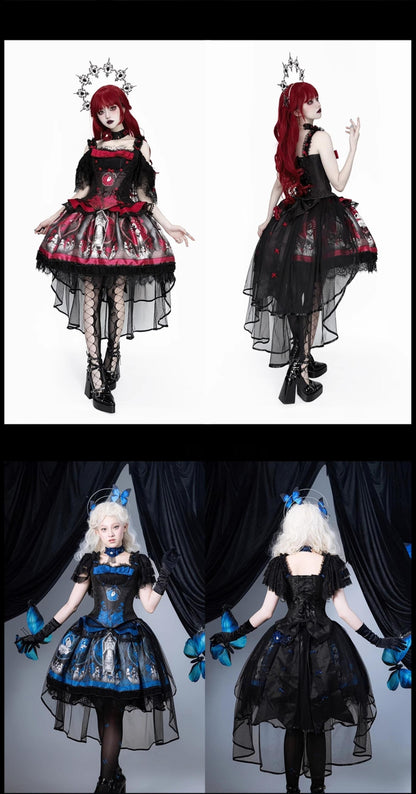 Caged Bird Hotel - Eclipsed Moon Gallery - Plus Size Halloween Gothic Lolita Skirt & Bodice Set