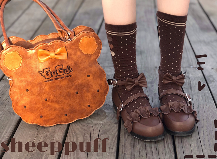 Sheep Puff - Kawaii Lolita Shoes Multicolors