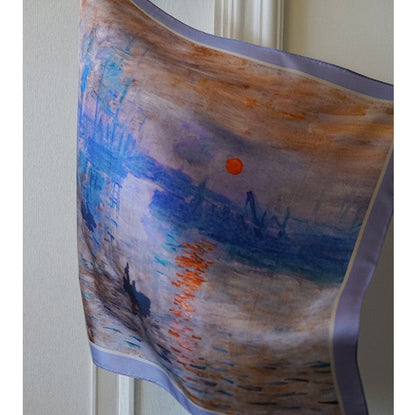 oil painting silk scarf