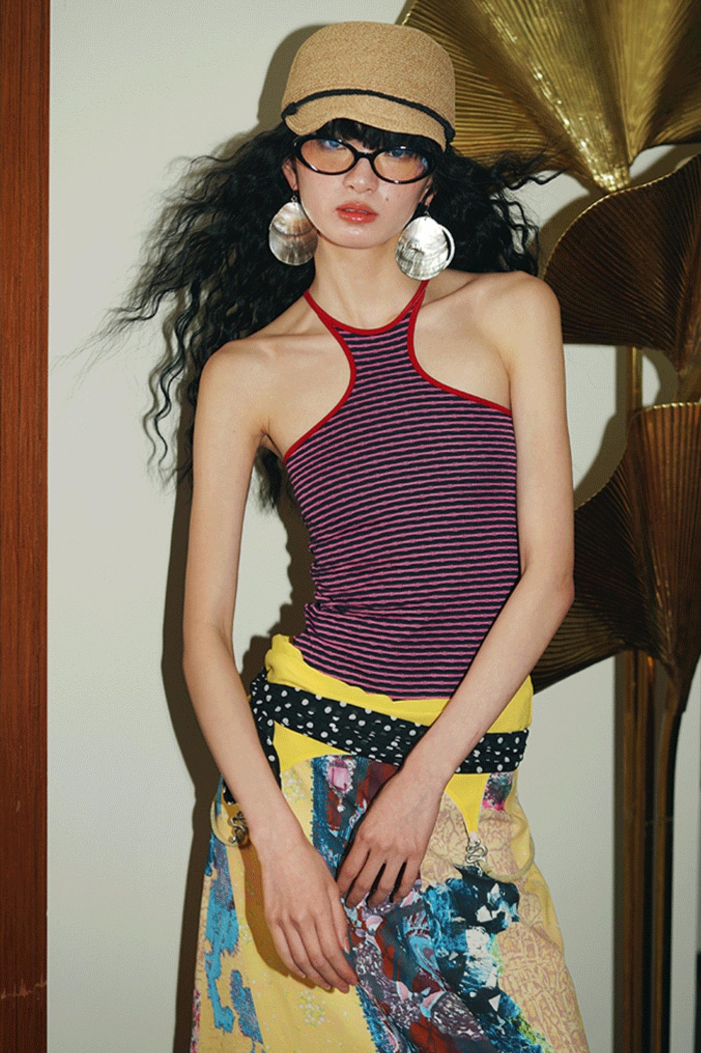 Vintage Dual-Sided Color Knit Tank Top