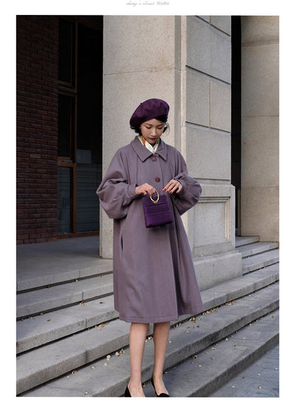 Western lady classical wool coat