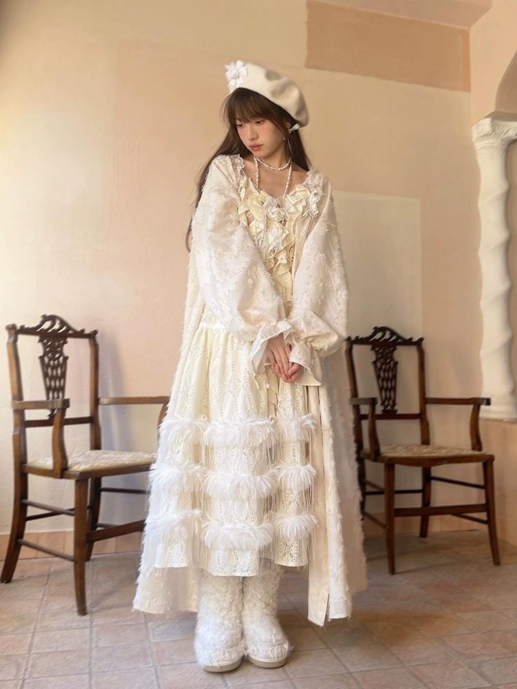 Lace Delicate Missy Long Half Skirt【s0000004906】