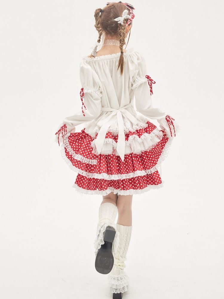 Ruffled Lace Blouse【s0000001876】