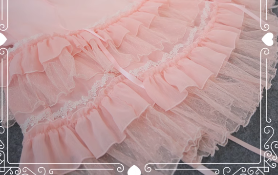 Mori Doll - Elegant Lolita Flounce Hemline Skirt Multicolors